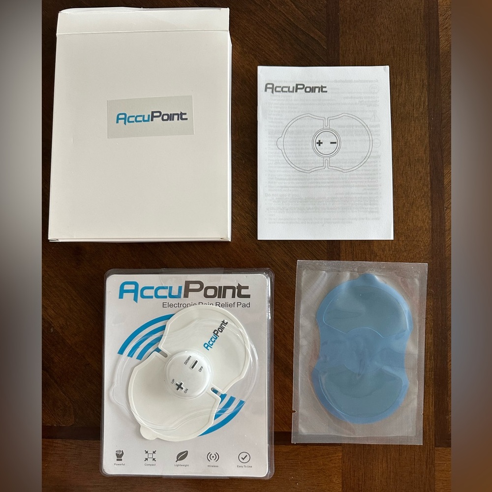 AccuPoint Pain Relief Pad Reusable Light Weight Wireless 15 Intensity Levels